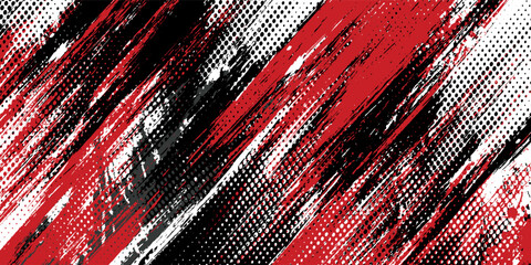 Gaming esport background striking stripes electric banner vector illustration design red black grunge brush wing comic pattern modern abstract concept livery stripes decal paint splash splatter.eps 10 © Samsul