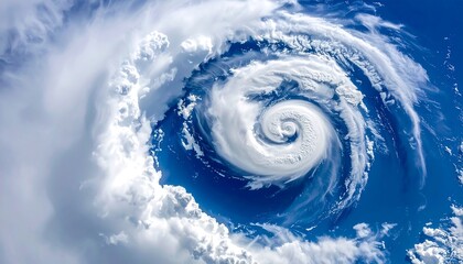 Aerial View of Powerful Hurricane Storm.
