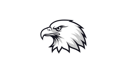 Fototapeta premium Eagle head illustration vector art of a fierce bird of prey symbol