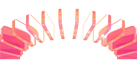 A vibrant red heart vector illustration on a white background serves as a symbolic design for a Valentine card featuring an artistic ribbon frame and a hand-drawn holiday shape