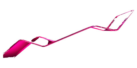 Vector illustration of a red paint brush and roller creating a heart shaped line with a ribbon and bow for a Valentine or Christmas holiday gift decoration