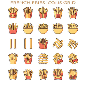 Crispy French Fries in Serving Basket &ndash; Golden Fried Potato Snack