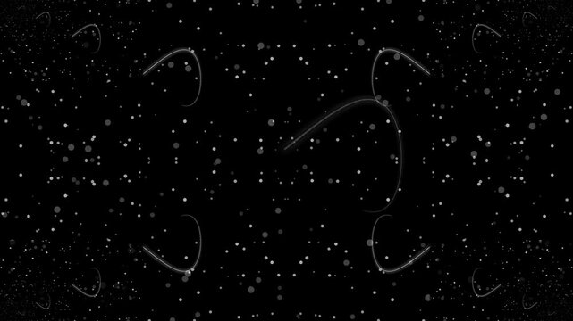 Stylized illustration of constellations in the night sky viewed from Earth