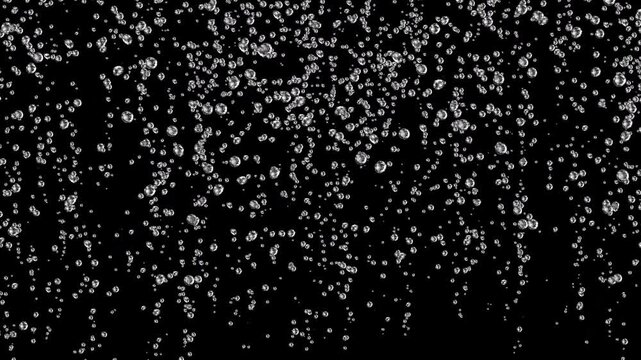 Rising Water Bubbles on Transparent Background (Alpha Channel)(5) 立ち昇る水中の泡 アルファチャンネル付き透過背景素材