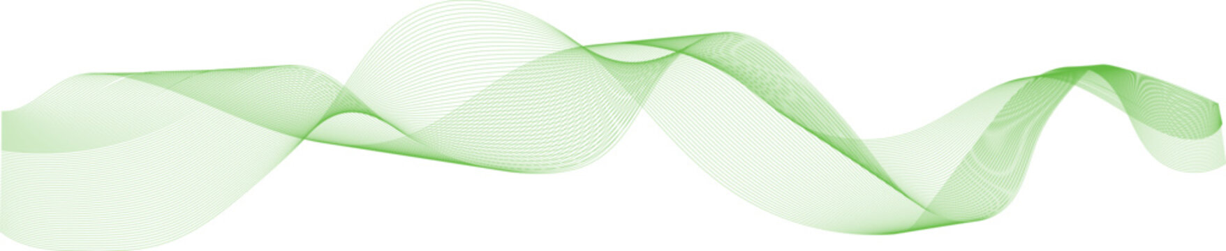 Green waveform pattern on a white background