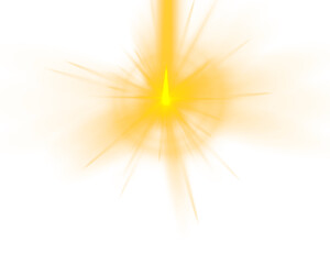 Fototapeta premium Elegant glowing beam and flare create cinematic lighting. Sparkling accents increase brightness and beauty. Vector isolated effect.
