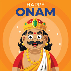 Happy onam celebration a colorful illustration of the festival