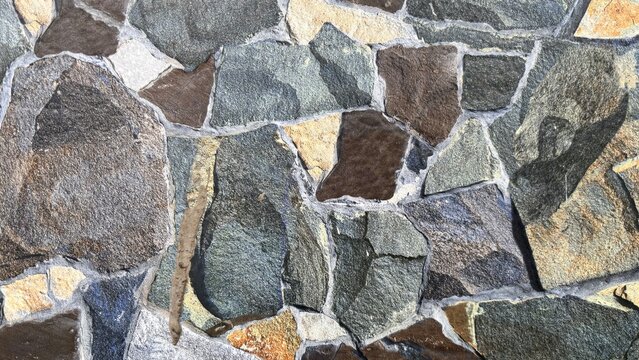 texture of several natural rocks close up