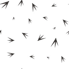 Obraz premium Folk Art Bird, Flowers and Leaves Repeating Pattern Design