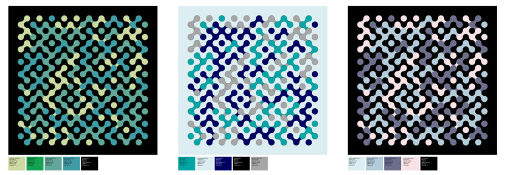 vector illustration of a set of modern blob pattern