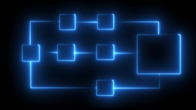 Ai tools or neon box. Multi function for Agentic AI technology motion background. Multi agent AI systems, Automate daily Tasks Smart AI solutions improve efficiency, Automate repetitive work