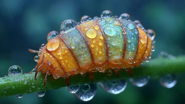 water drops on a leaf