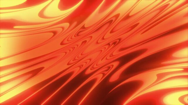 Abstract liquid wavy pattern motion background in warm red and orange lava tones with big waves movement. Seamless looping visual for motion graphics, titles, VJ visuals, and social content.