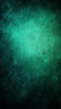 Mysterious green fog illuminated from within, surrounded by darkness, viewed from a straight-on perspective, showcasing eerie mist and shadow