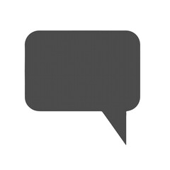 Fototapeta premium Chat Message Bubble Icon in Minimal Flat Gray Style Isolated on Transparent Background