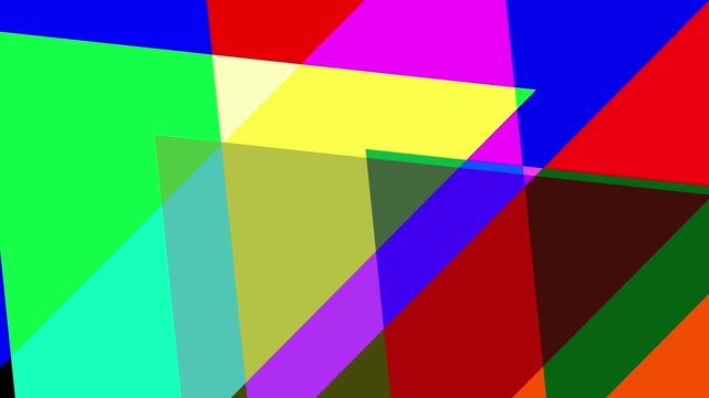 Abstract vibrant geometric background with overlapping colorful translucent triangles and shapes