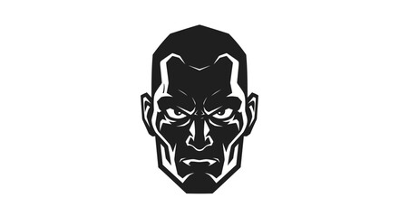 Obraz premium Black Man Face Illustration.
