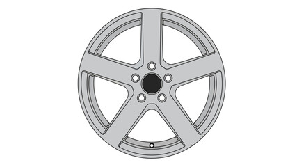 Obraz premium Car Wheel Closeup View.