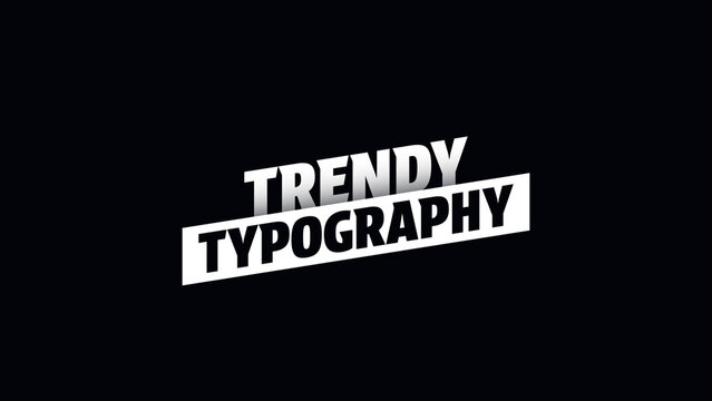 Trendy Typography Template