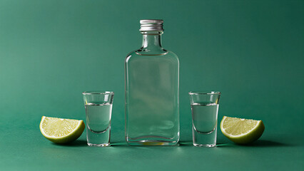 Cinco de Mayo tequila and lime shots ready to celebrate