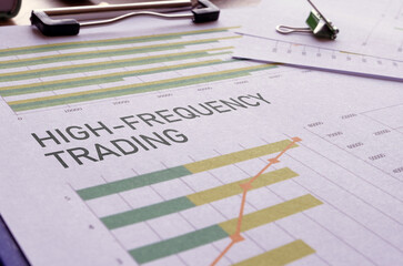 High-frequency trading HFT with financial data charts, algorithmic trading technology, stock market analysis, automated trading system, fintech innovation and investment strategy