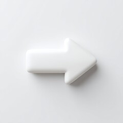 White Arrow Icon on Minimalist Background for Directional Purpose and Emphasis in Design Projects