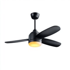 Modern Black Ceiling Fan with Light Fixture for Contemporary Home Decor and Efficient Air Circulation Solutions