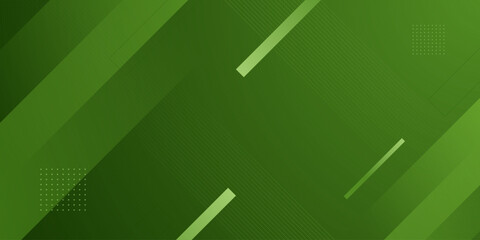 Abstract green banner background with overlap square shapes pattern concept element design. Simple and trendy background style.