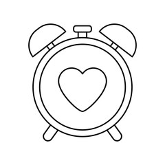 Obraz premium Alarm clock with heart