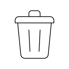 Trash bin with lines