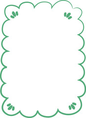 Frame Border Cloud Shape Doodle