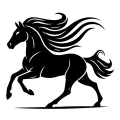 Obraz premium Rearing Horse Mascot Illustration