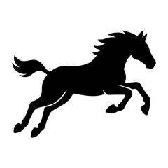 Fototapeta premium Galloping Horse Silhouette Illustration