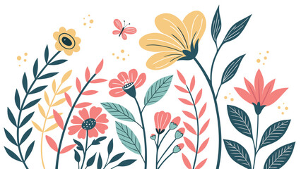 seamless pattern with flowers
