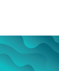 Obraz premium Abstract background of blue paper cut waves and realistic shadows