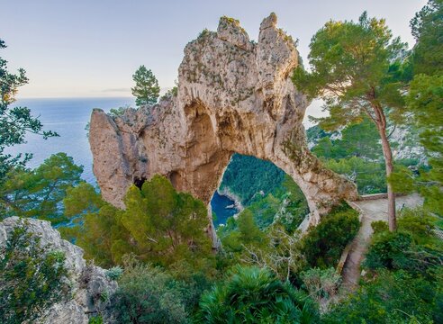 Isola di Capri (Campania, Italy) - The beautiful Capri island in the Naples gulf with awesome natural attractions. Here in particular with a typical landmark.