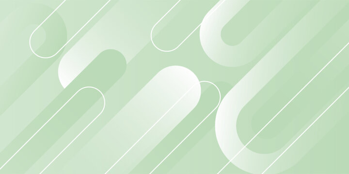 Abstract green background. Minimal geometric white light background abstract design.
