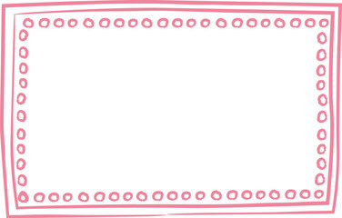Naklejka premium Frame Hand Drawn Doodle Border
