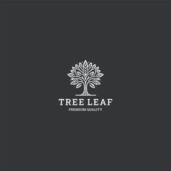 Obraz premium Tree leaf logo design template vector illustration