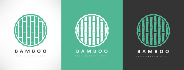 bamboo logo vector. Design illustration.