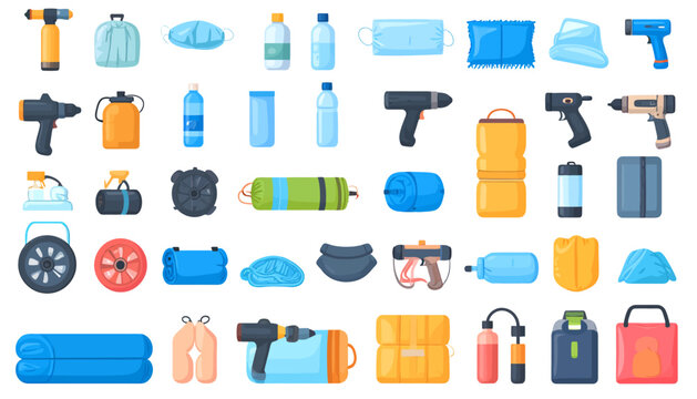 Collection of Various Household and Travel Items.