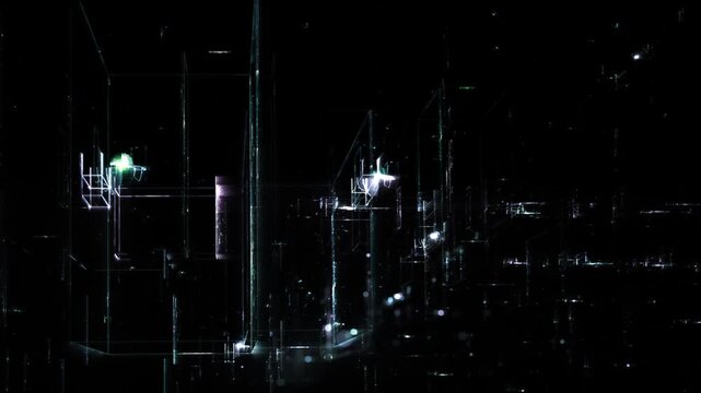 dynamic energy in futuristic sci-fi technology aesthetics, research, data transmission, speed, energy flow, data processing, internet, high-tech, darknet, vision, green, blue