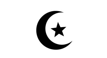 Islamic crescent moon and star symbol © Mst. Piara Begum