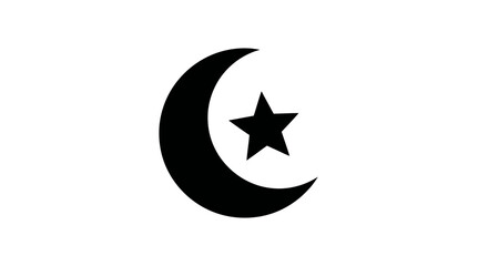 Islamic crescent moon and star icon © Mst. Piara Begum