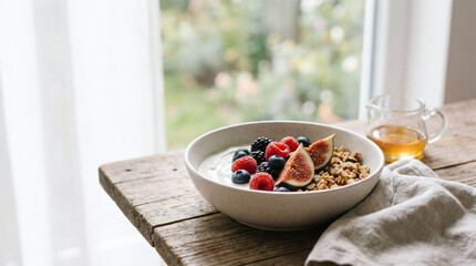 Healthy minimal food composition on pastel background
