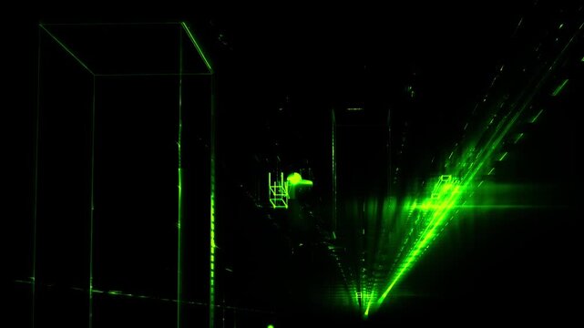 dynamic energy in futuristic sci-fi technology aesthetics, research, data transmission, speed, energy flow, data processing, internet, high-tech, darknet, vision, green