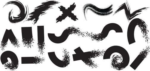 Abstract brush stroke typography © Amin