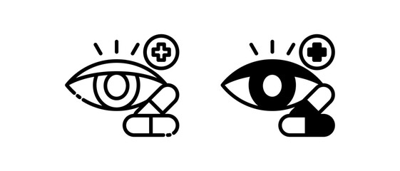 Visual Medicine Icon Collection line & Mixed Style icon 