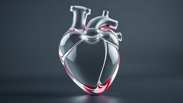 statin. An abstract glass sculpture of a human heart, with a single statin pill balanced on its top. event programs, museum guides, designed for cultural heritage projects and event programs.