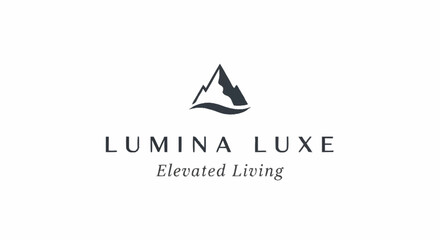 Lumina Luxe Elevated Living Luxury Logo Design.
